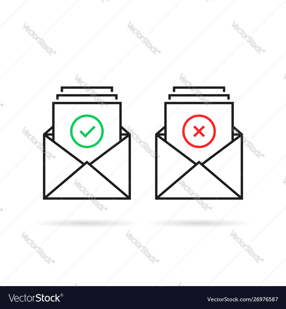 Accept & Reject Email Icons