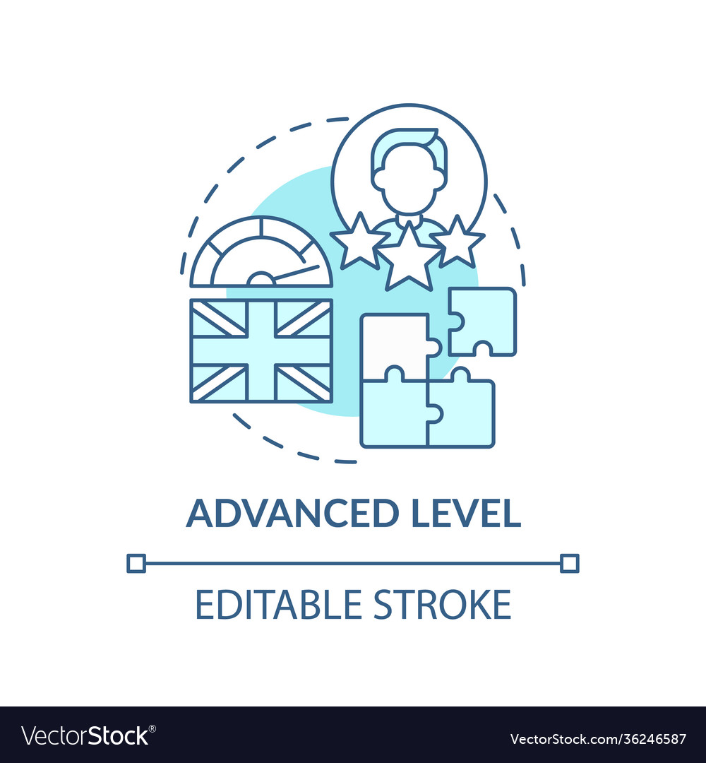 Advanced level concept icon vector image Advanced level concept icon
