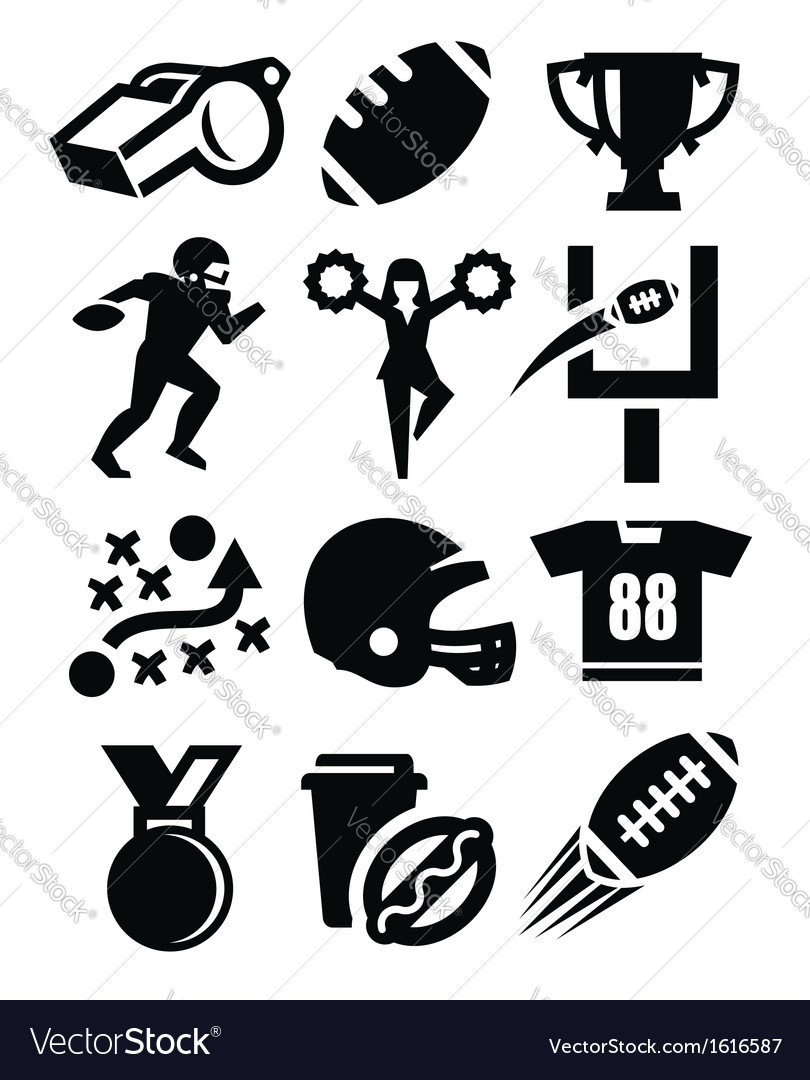 American football icon Royalty Free Vector Image