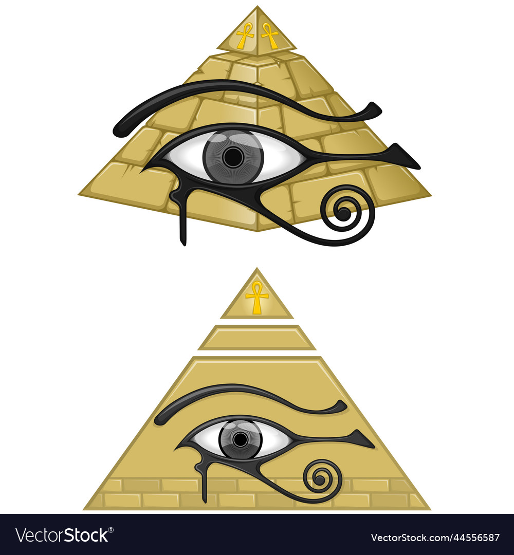 Ancient egyptian pyramid with the eye of horus Vector Image