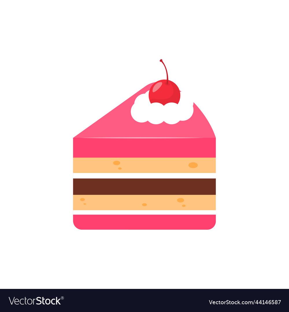 Birthday cake colorful sweets for party Royalty Free Vector