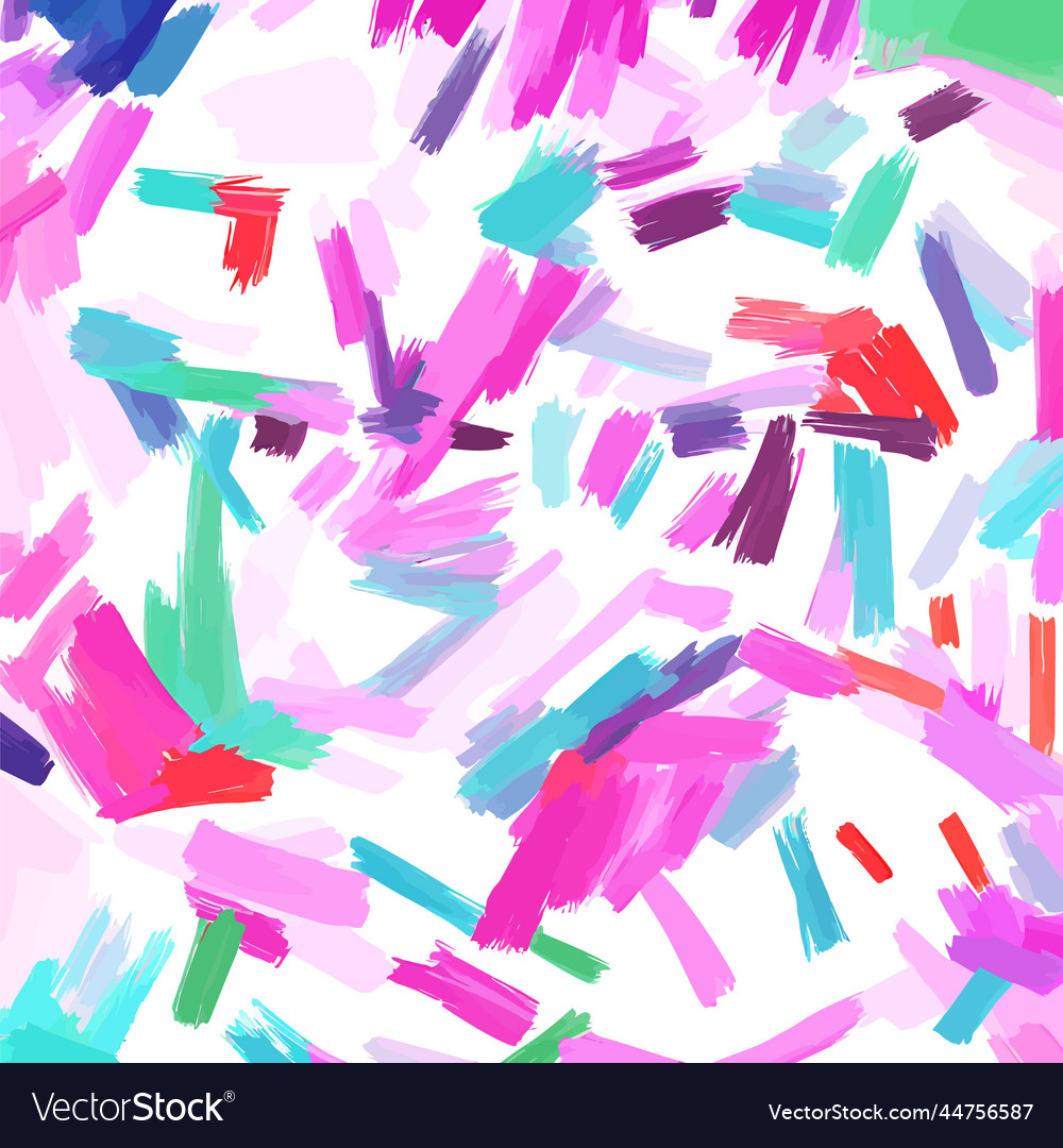 Colorful watercolor brush strokes vector image Colorful watercolor brush strokes