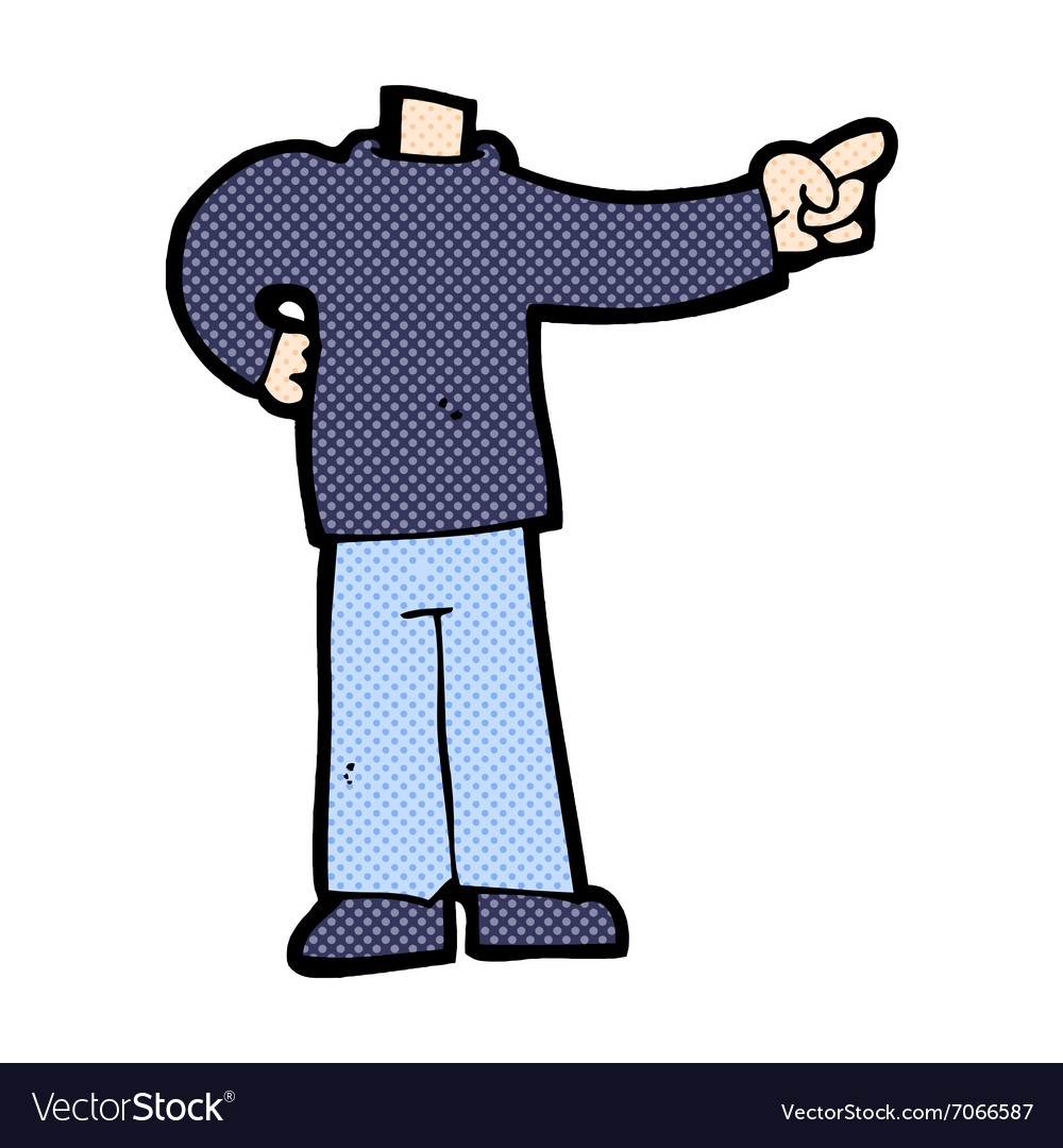 Comic cartoon pointing body mix and match Vector Image Comic cartoon pointing body mix and match Vector Image
