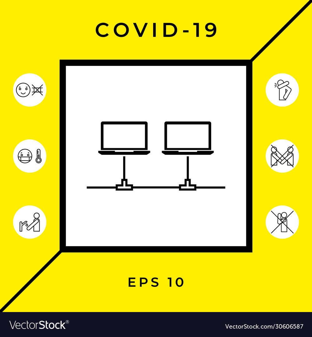 Computer network icon graphic elements