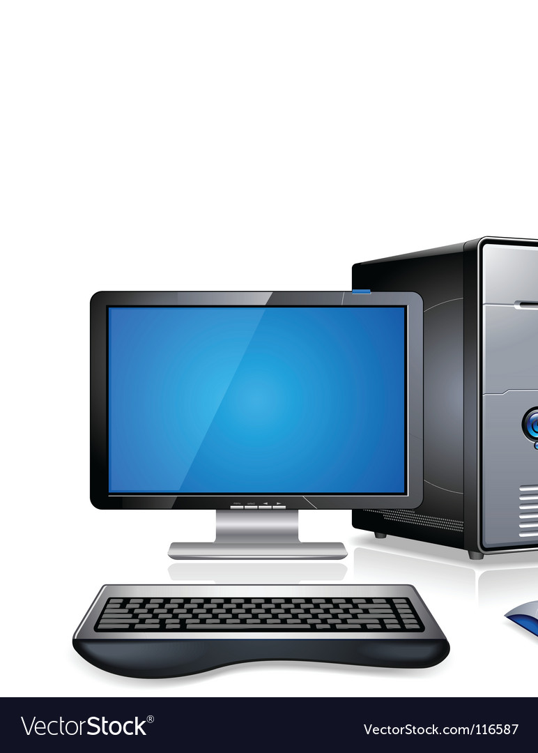 Computer workstation Royalty Free Vector Image