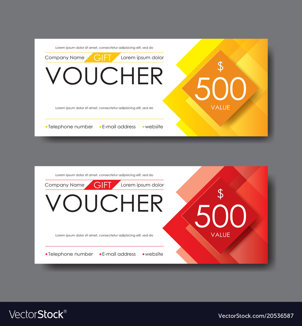 Gift voucher template Royalty Free Vector Image