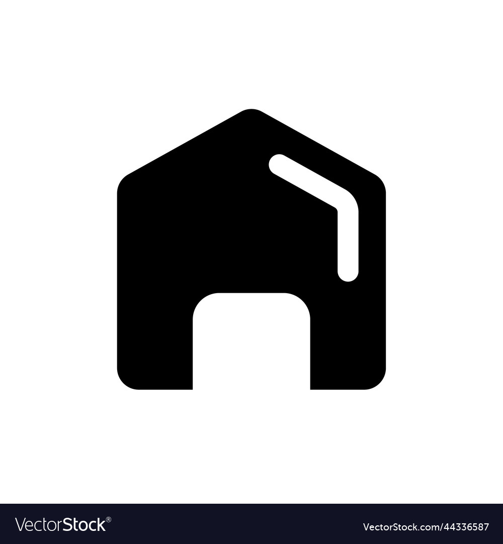 Startseite schwarz glyph ui icon Vector Image Startseite schwarz glyph ui icon
