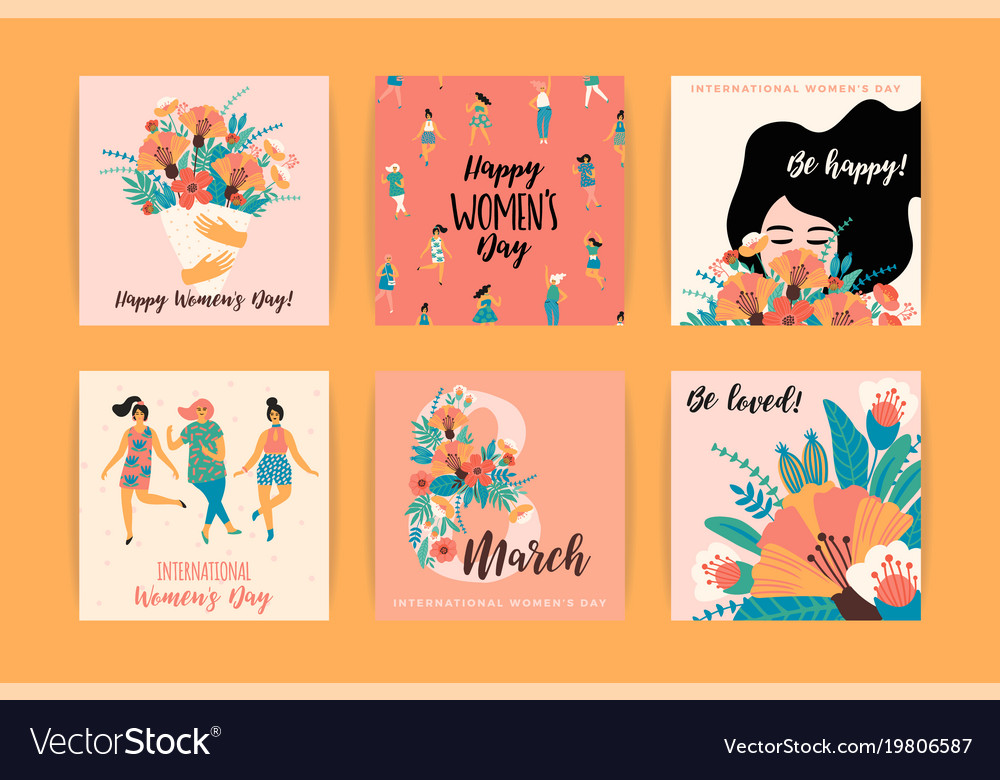 International women s day templates Royalty Free Vector