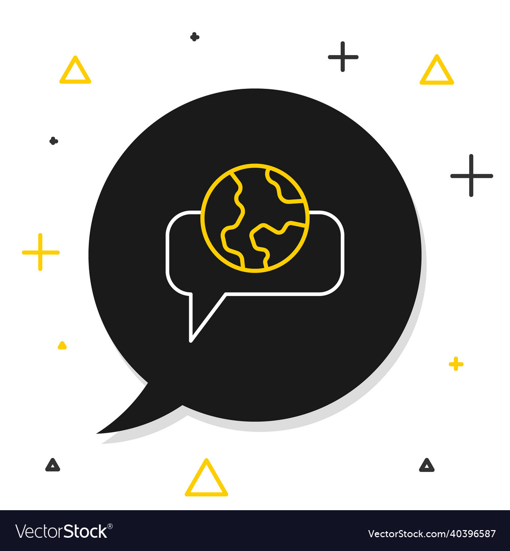 Line learning foreign languages icon isolated vector image Line learning foreign languages icon isolated
