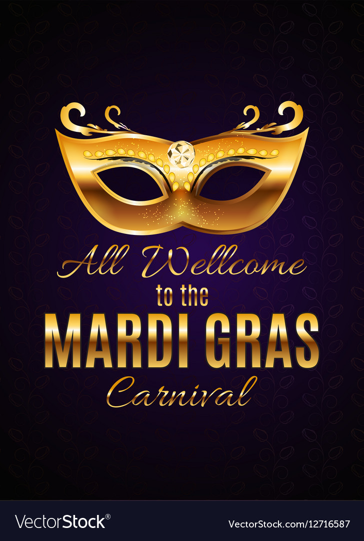 Mardi gras party maske urlaub poster hintergrund