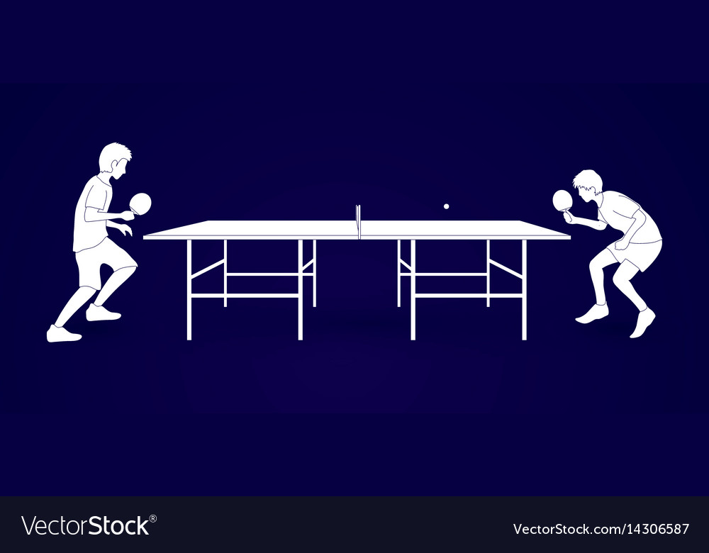 Table tennis two. stock vector. Illustration of player - 95094430