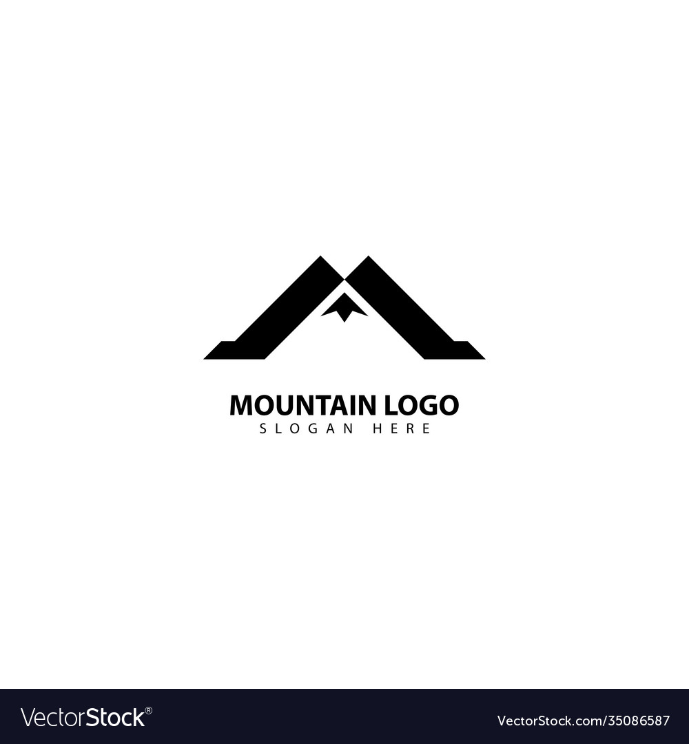 Berg- oder Bergspitze Logo Design