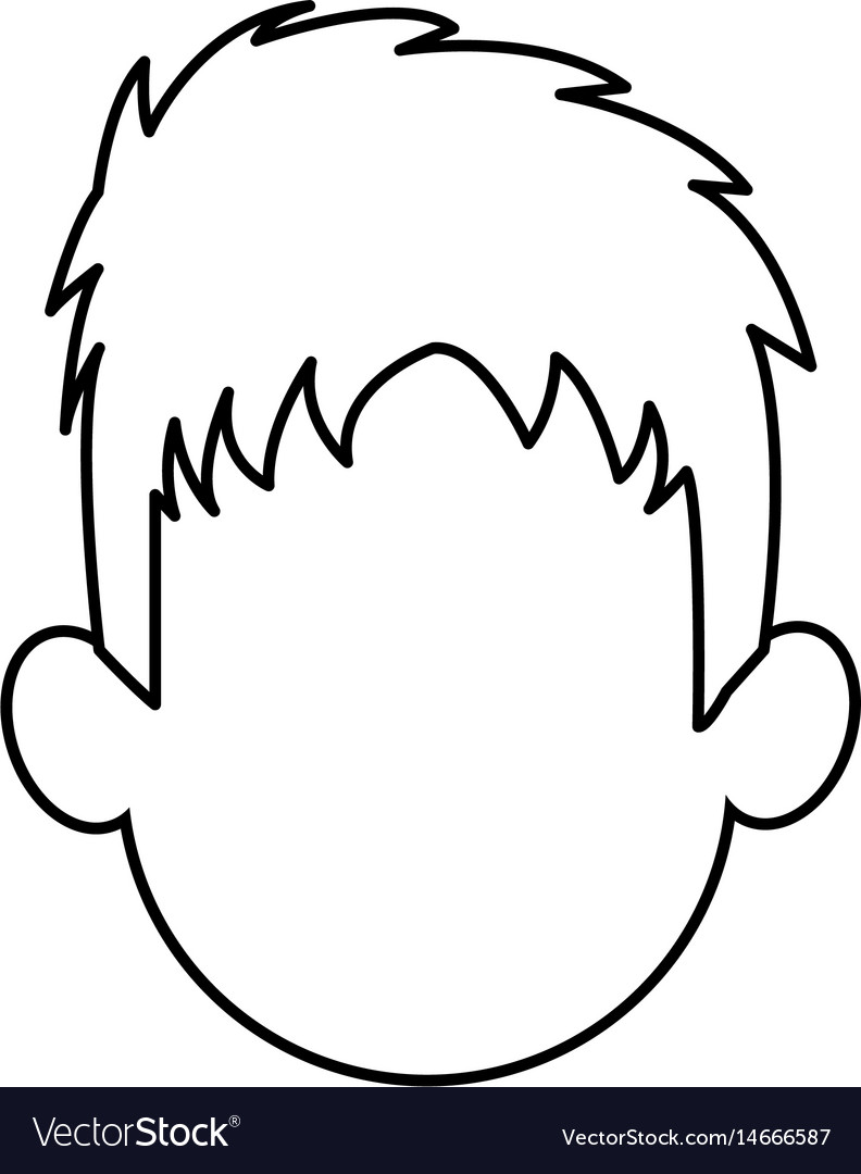 Outline head man character person