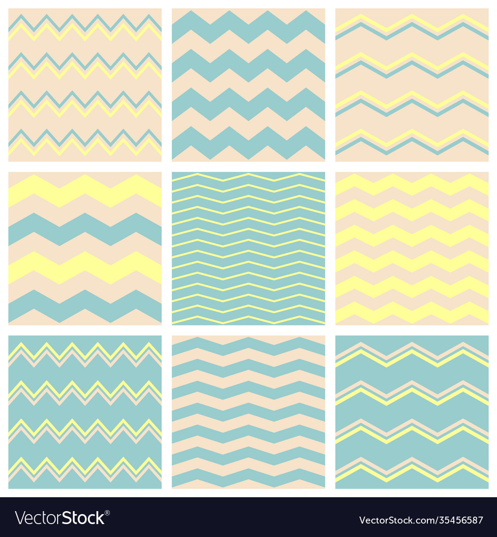 Pastel Zig Zag Pattern Set
