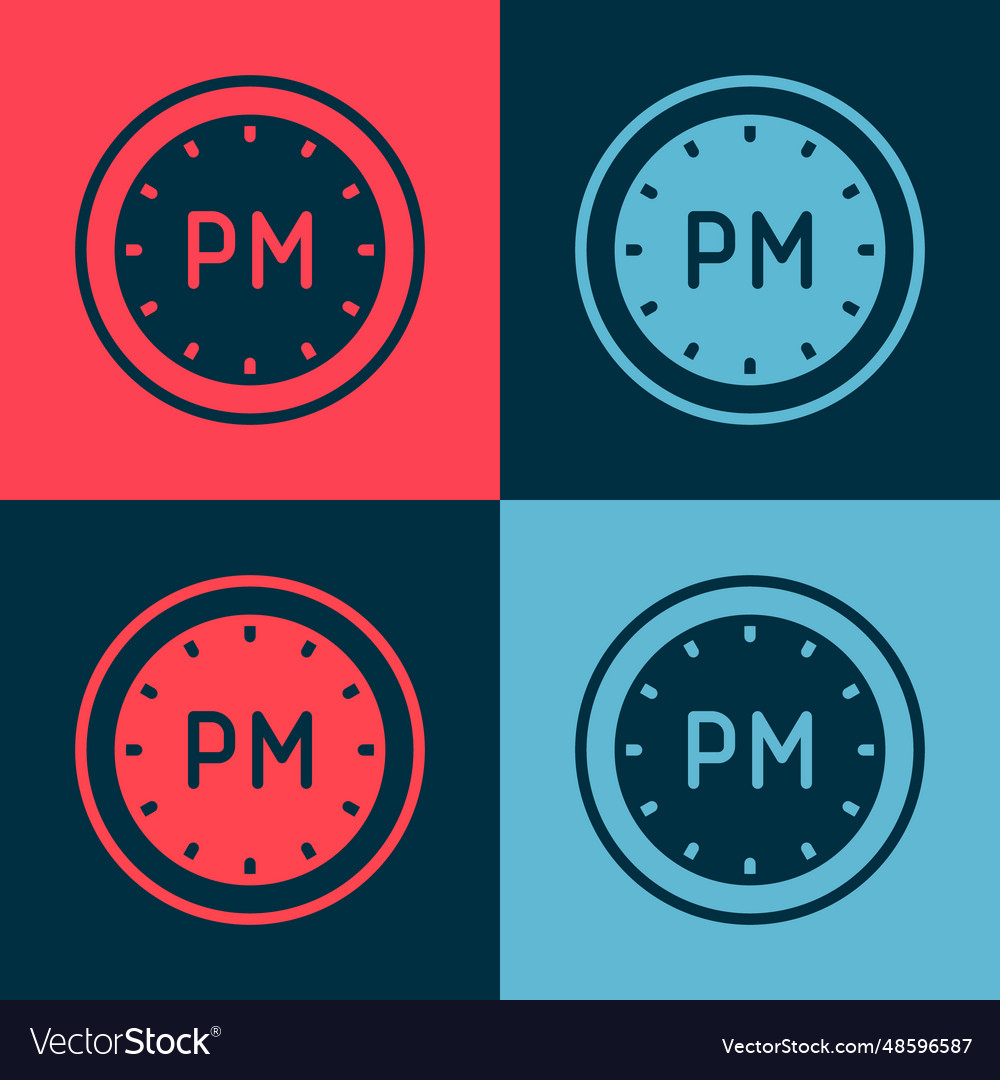 Pop art day time icon isolated on color background Vector Image Pop art day time icon isolated on color background