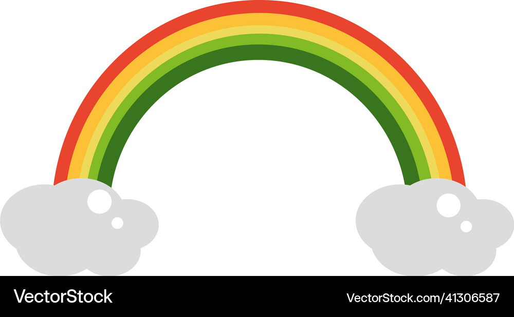 Rainbow and clouds Royalty Free Vector Image - VectorStock