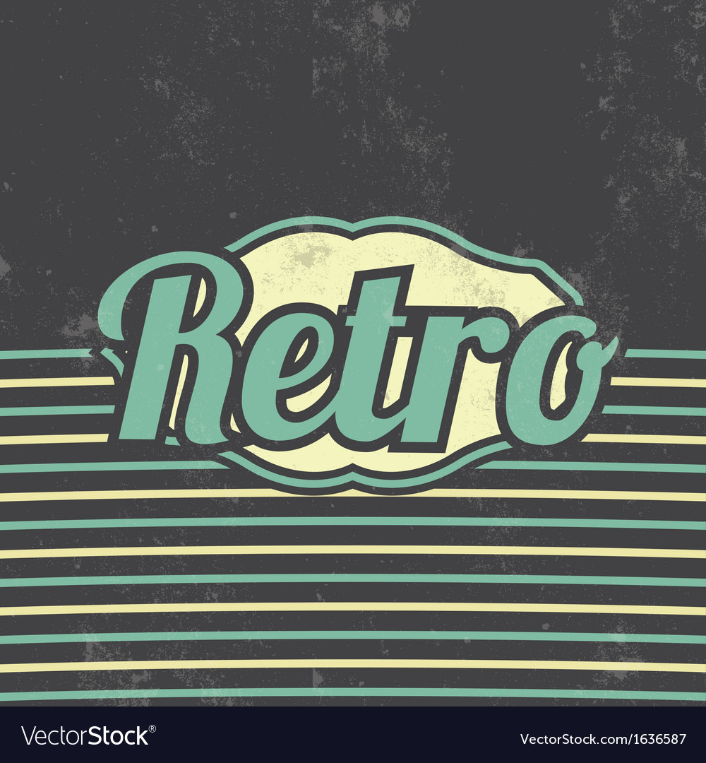 Retro template design vintage background Vector Image
