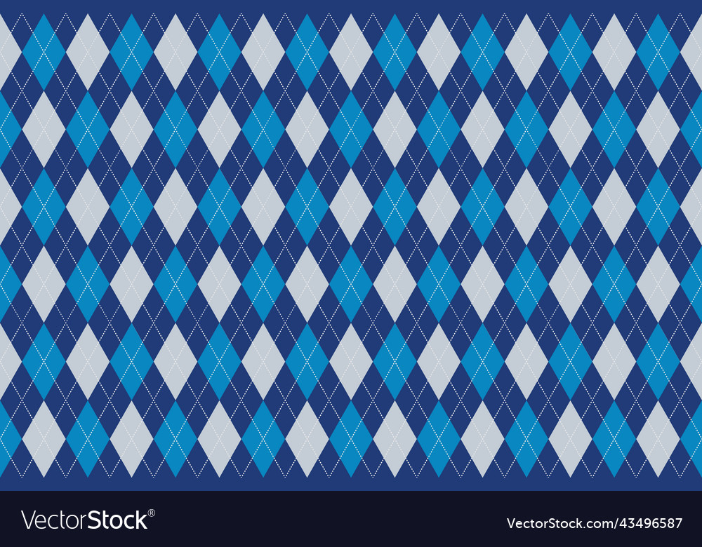 Seamless argyle pattern diamond shapes background vector image Seamless argyle pattern diamond shapes background