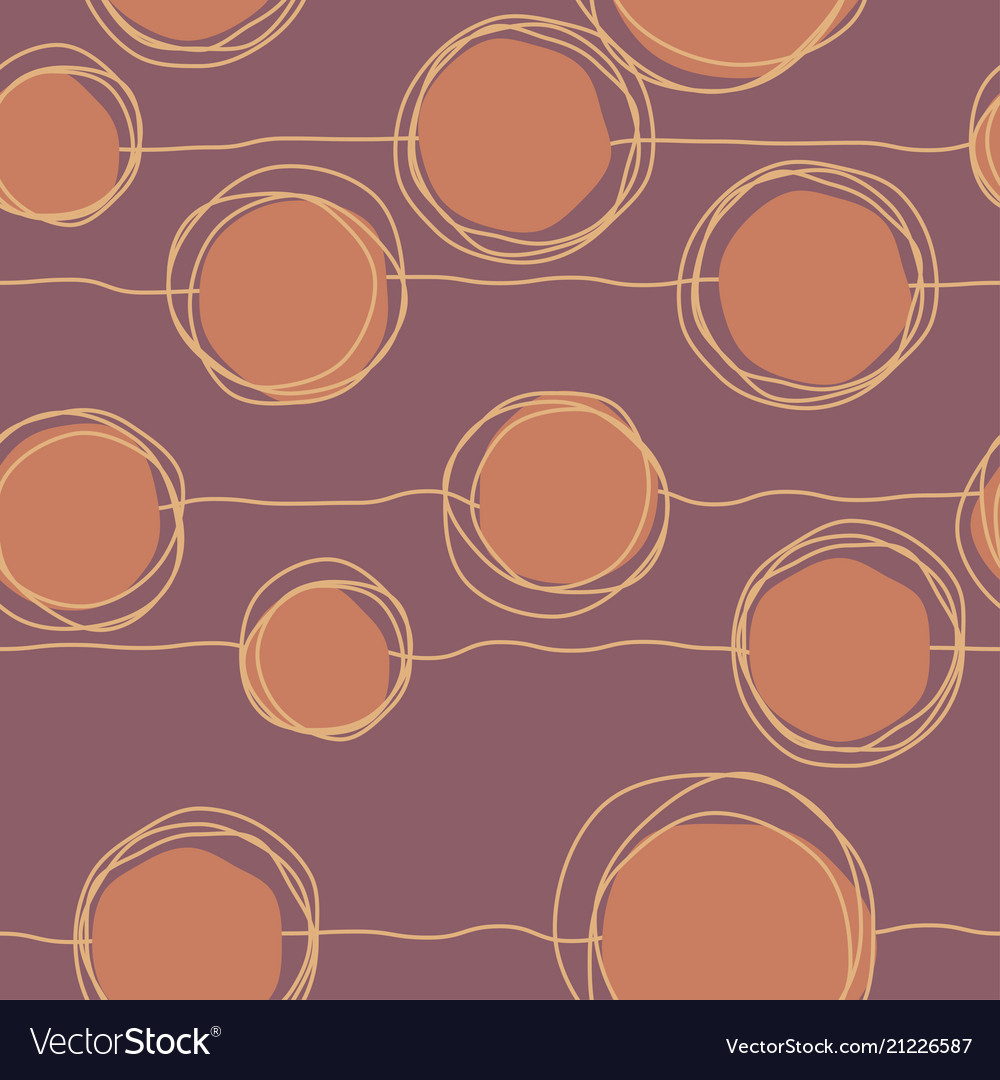Sketch child round seamless pattern vector image Sketch child round seamless pattern