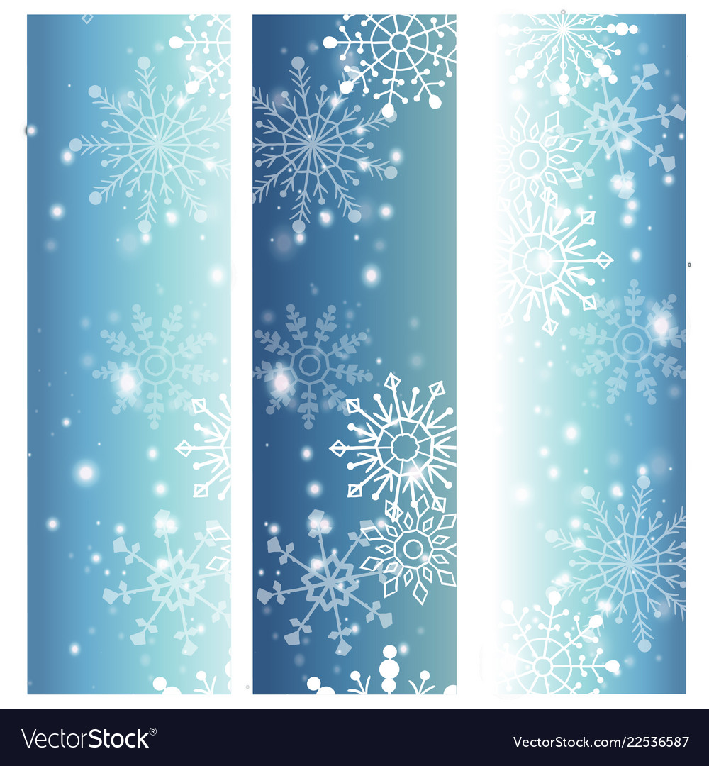 Snowflakes on blue background for winter