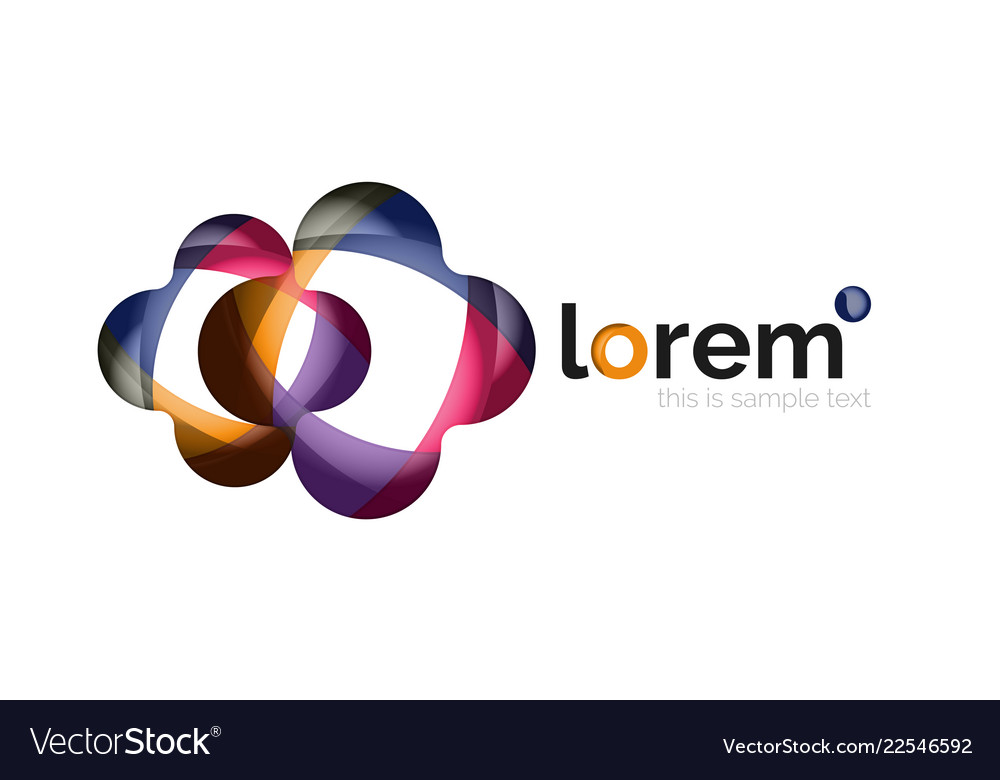 Abstrakte geometrische Logo-Design überlappend Formen