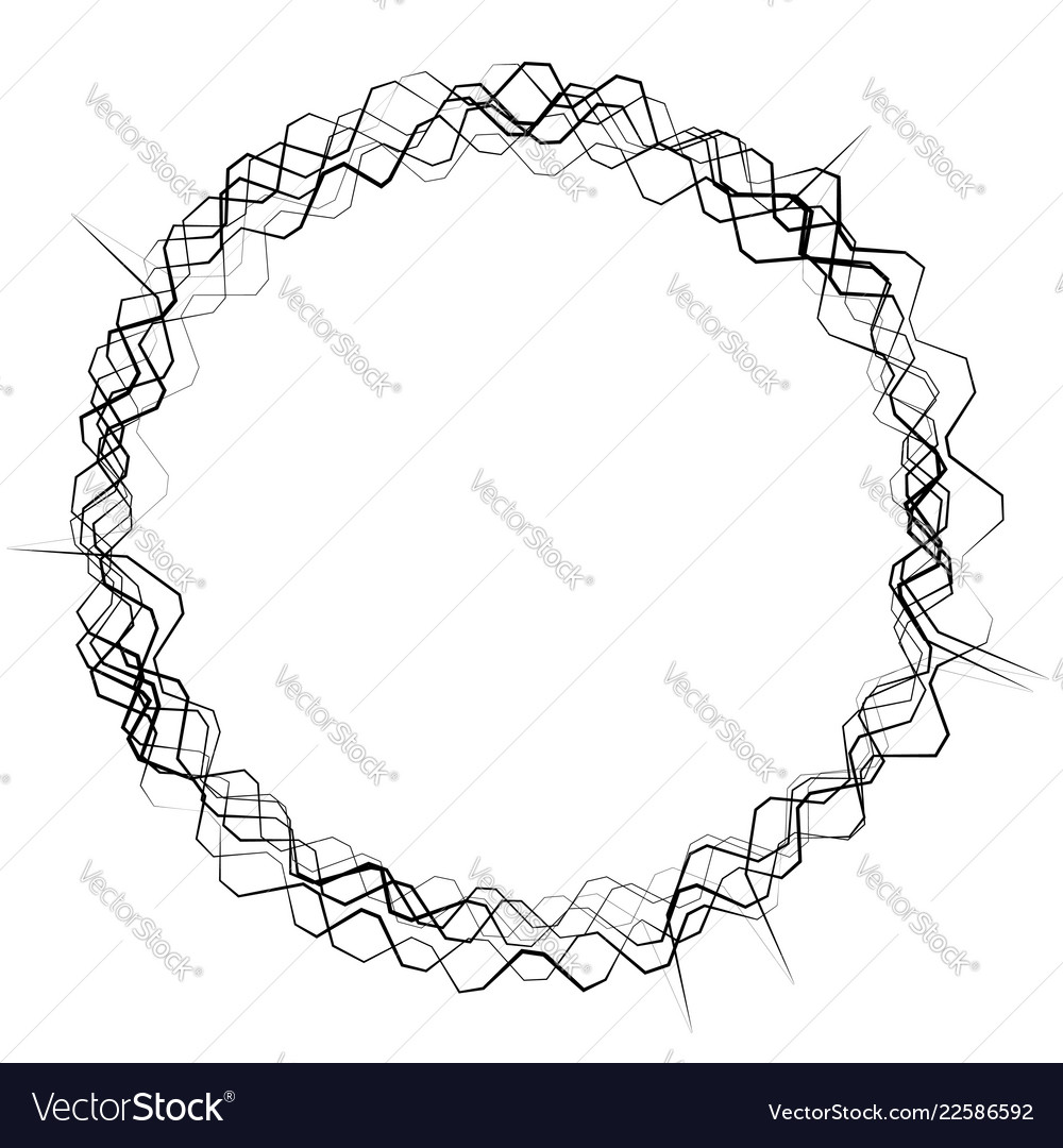 Abstract monochrome element with thin