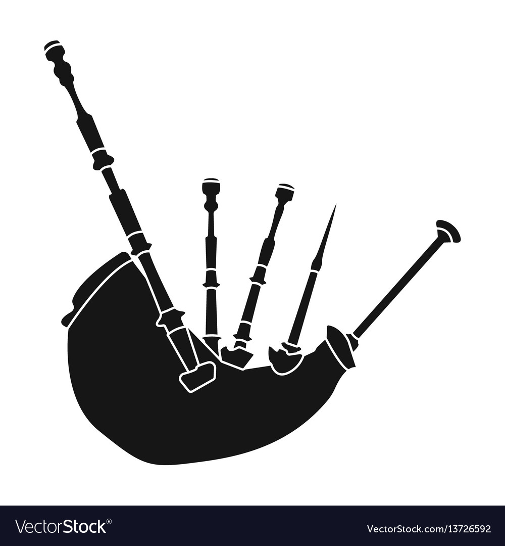 Bagpipes from a cow s stomachthe national musical Vector Image