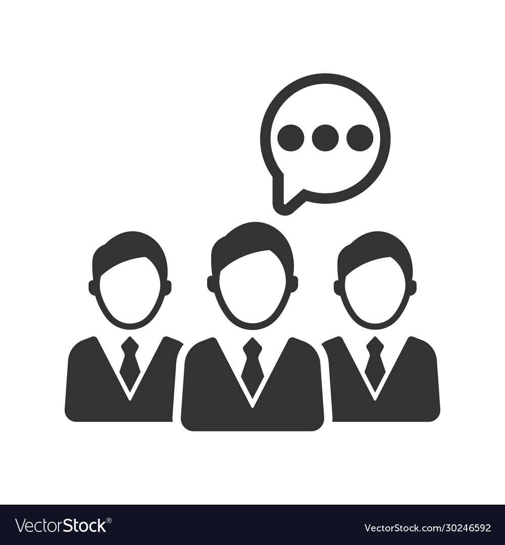 Business discussion team icon Royalty Free Vector Image