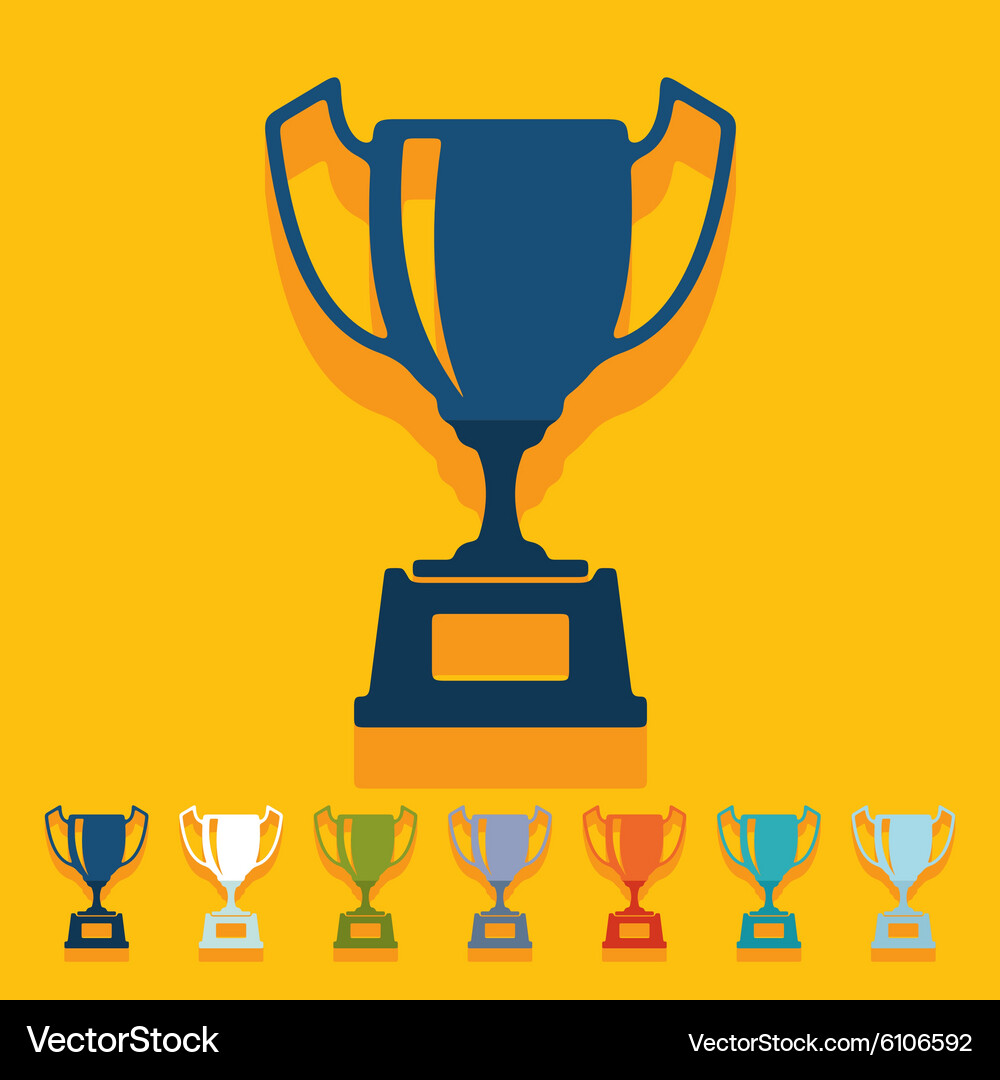 Flat design winner Royalty Free Vector Image - VectorStock