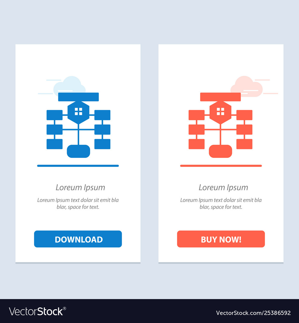 Flowchart flow chart data database blue and red vector image Flowchart flow chart data database blue and red
