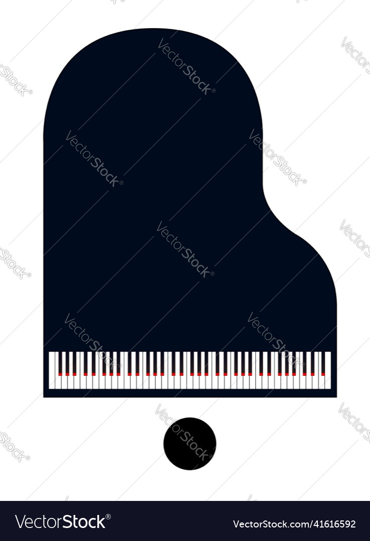 Grand piano and stool Royalty Free Vector Image