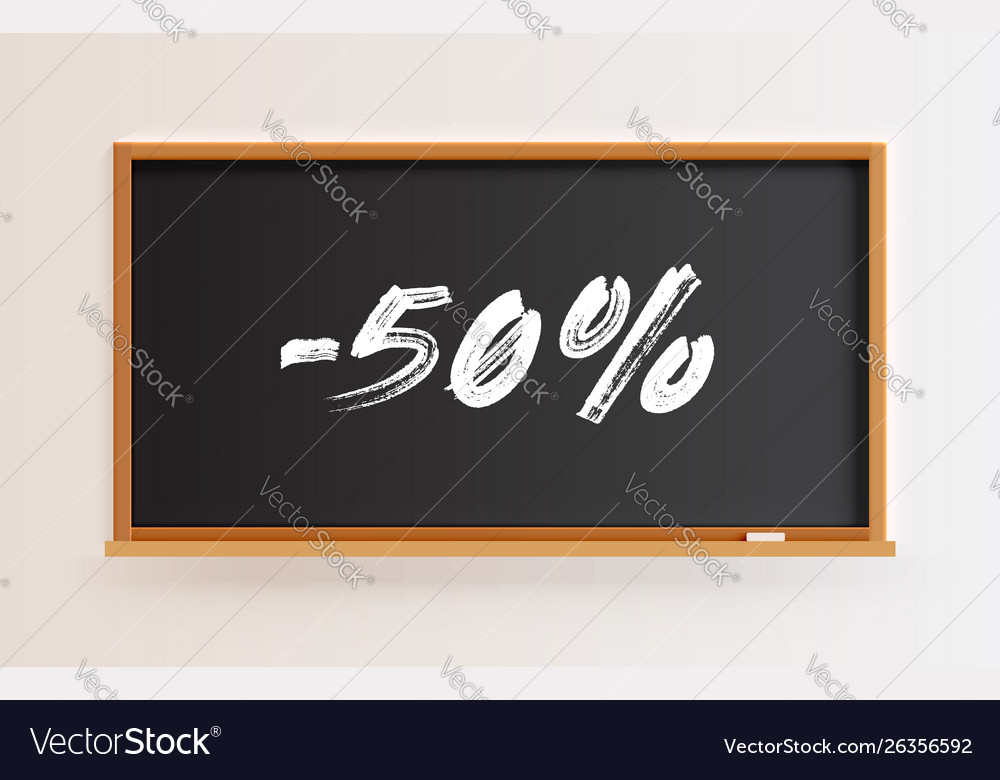 High detailed blackboard with -50 title