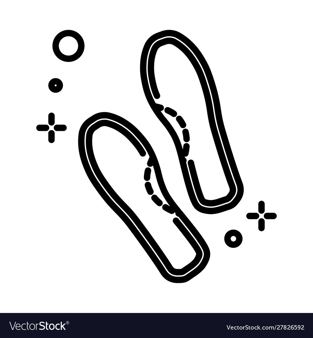 Insole isolated line icon orthopedics and gait Vector Image