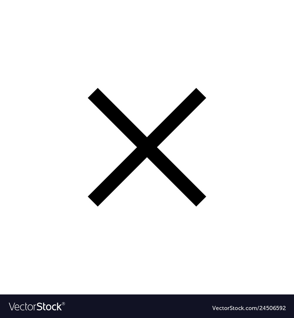 Menu exit icon web error sign vector image Menu exit icon web error sign