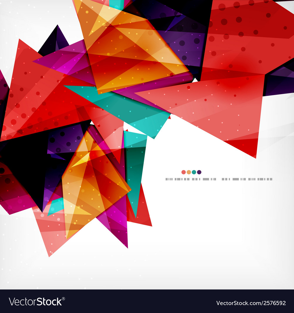 Modern 3d glossy overlapping triangles Royalty Free Vector