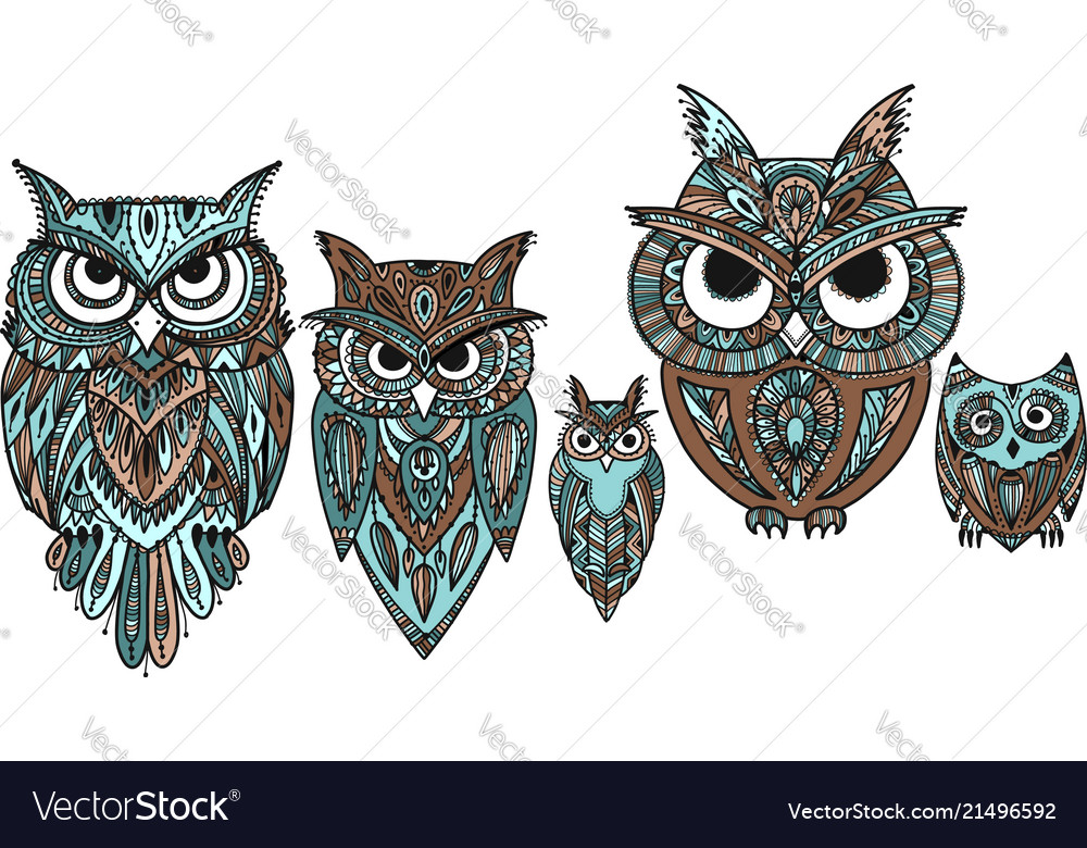 Ornate owl zenart für Ihr Design