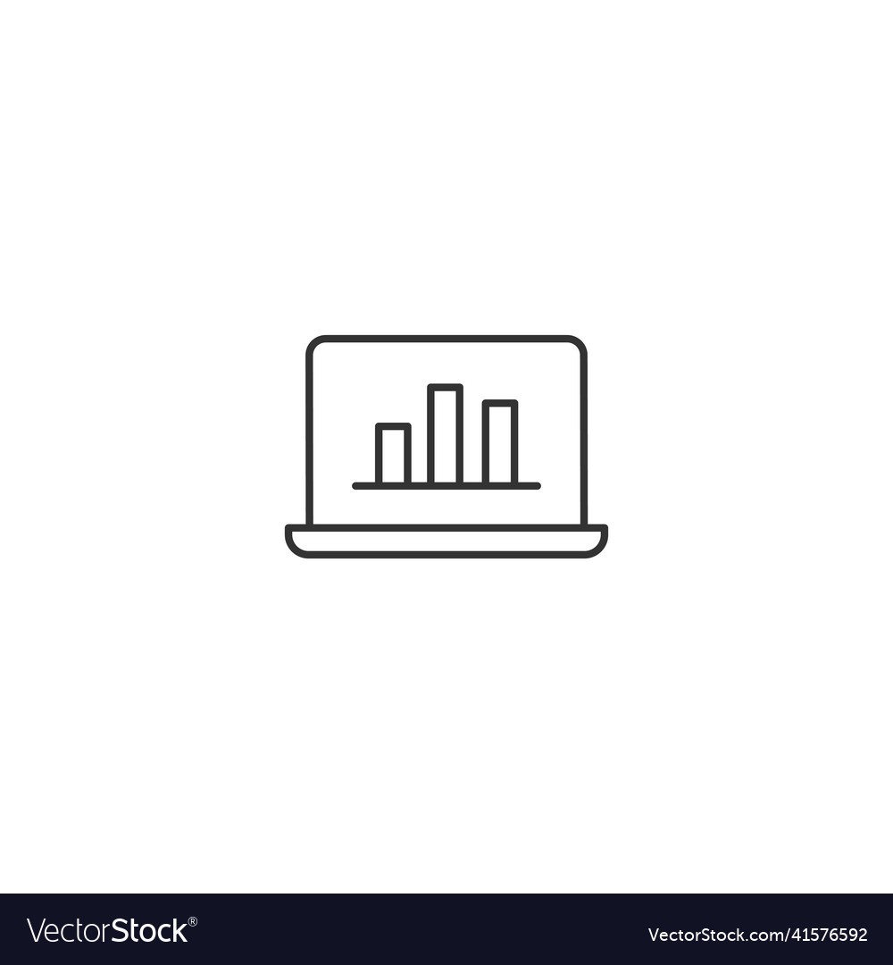 Progress graph growth up line icon business chart Vector Image Progress graph growth up line icon business chart