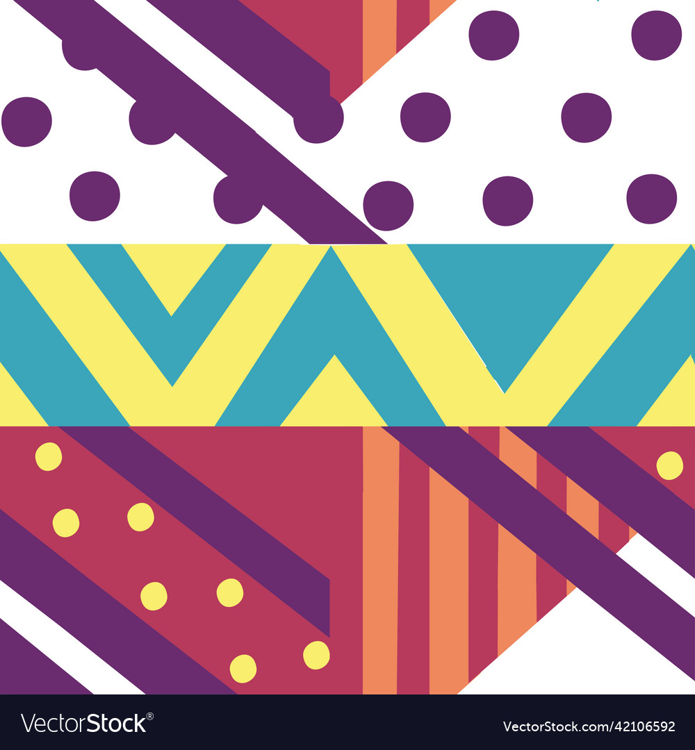 Seamless pattern of abstract geometric shapes flat vector image Seamless pattern of abstract geometric shapes flat