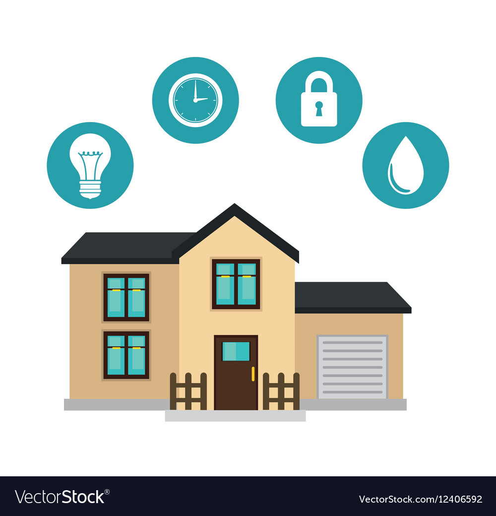 Smart home technology icon Royalty Free Vector Image