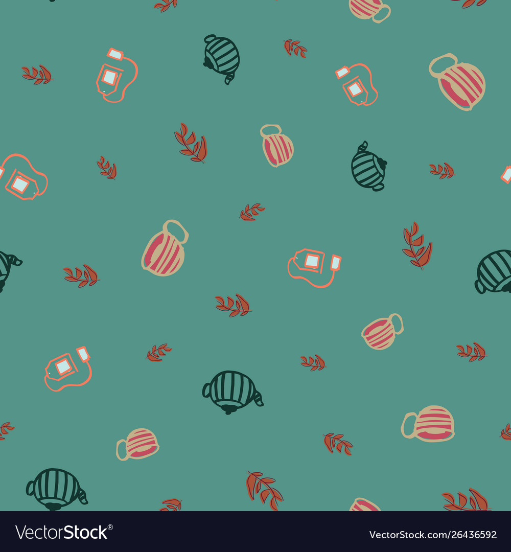 Tea seamless repeat pattern design