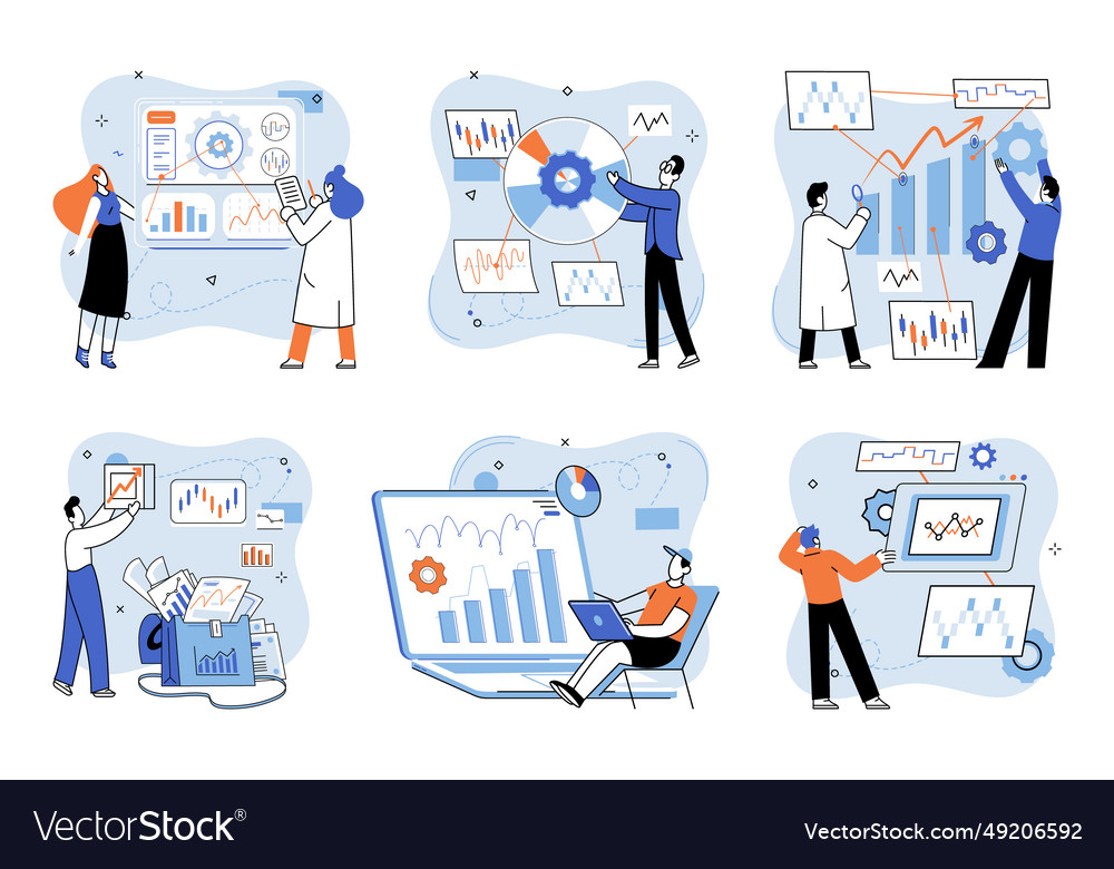 Technical analysis plays Royalty Free Vector Image