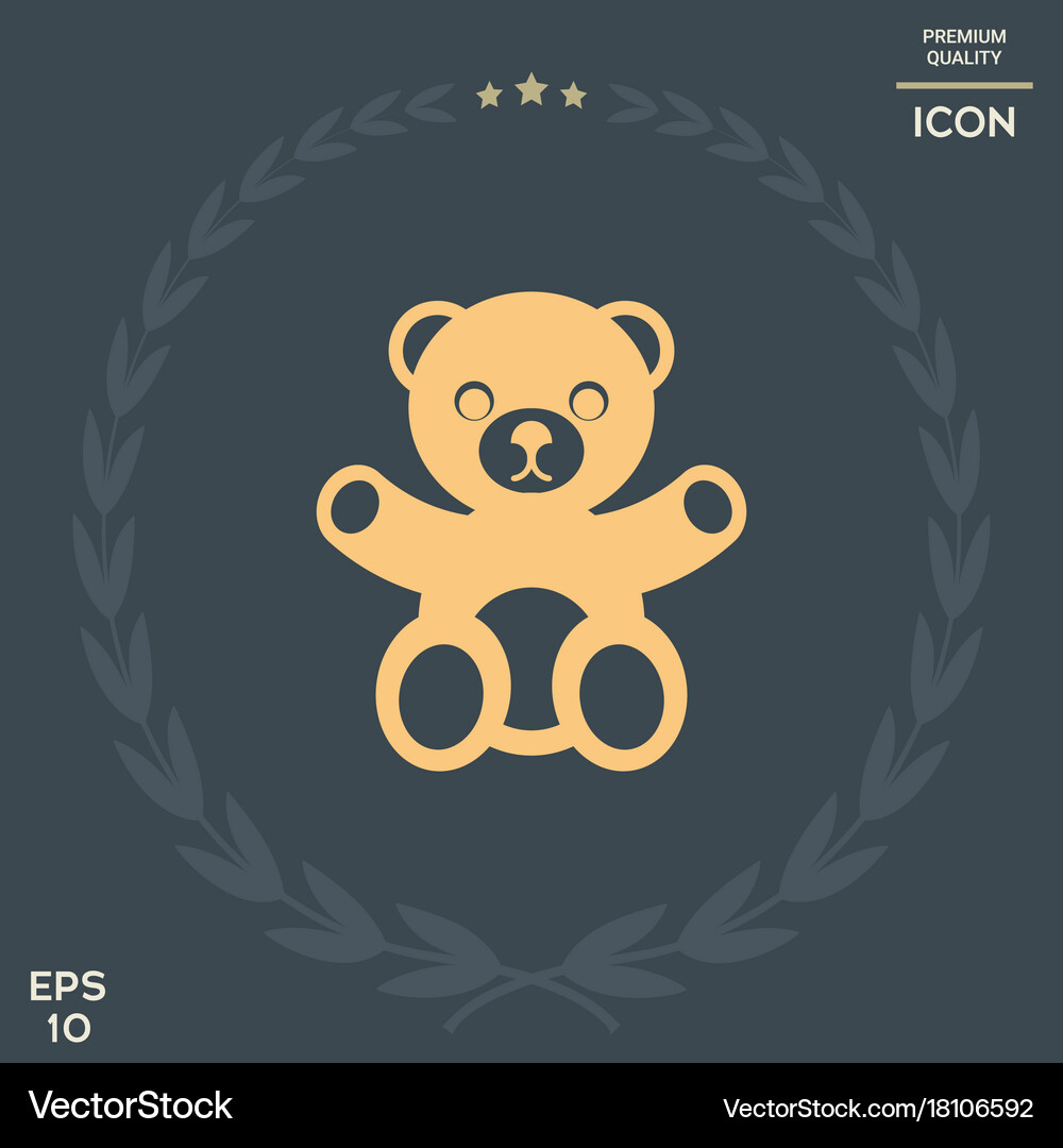Teddy bear icon Royalty Free Vector Image - VectorStock