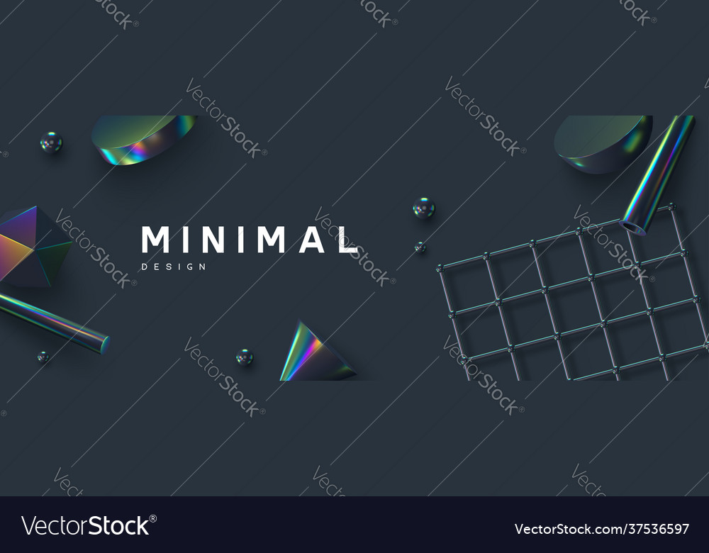 3d render primitives background Vector Image 3d render primitives background
