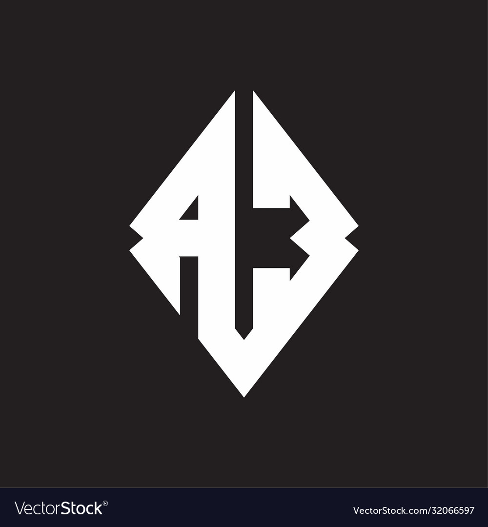 Ae logo monogram with sharp square design template