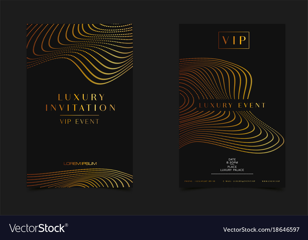 Black gold luxury invitation for vip event