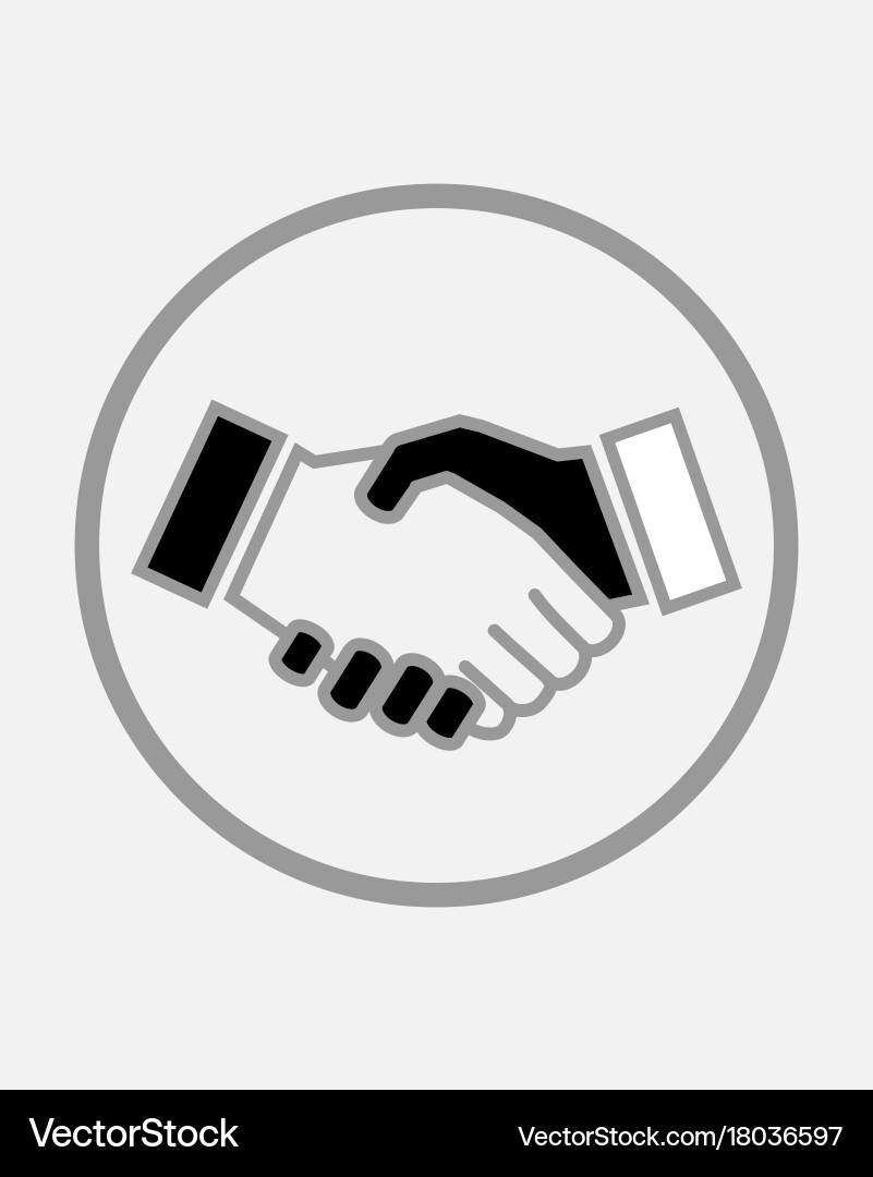 Business handshake icon Royalty Free Vector Image