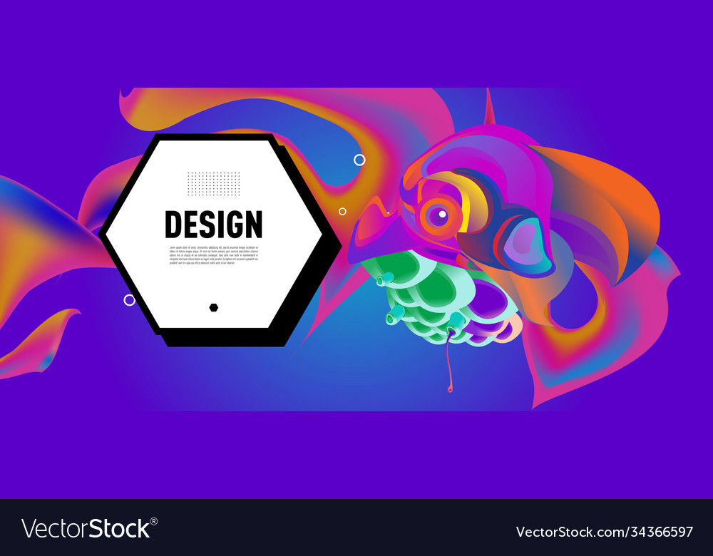 Colorful abstract banner template with dummy text Vector Image