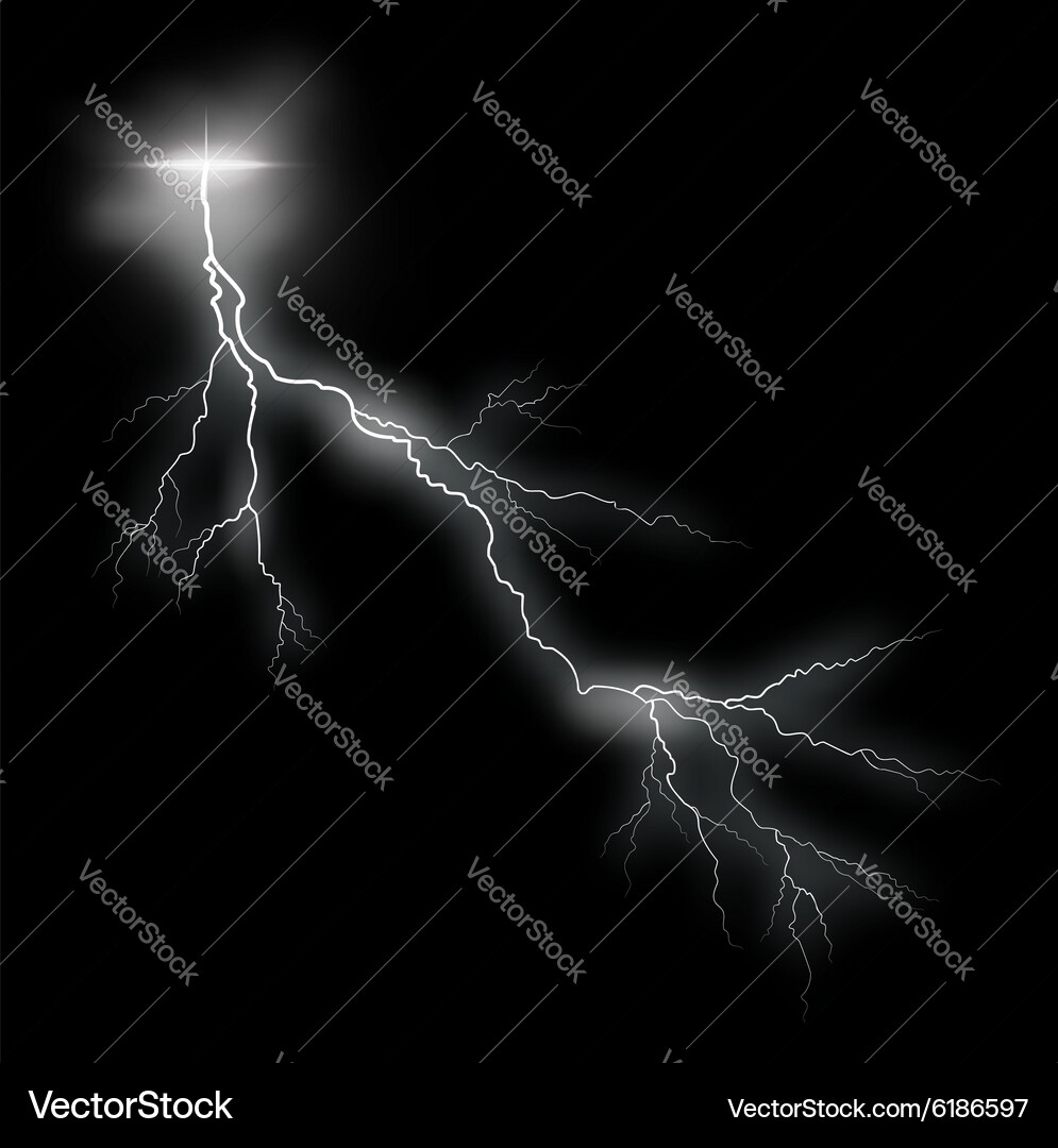 Dramatic Storm Lightning Bolt Royalty Free Vector Image