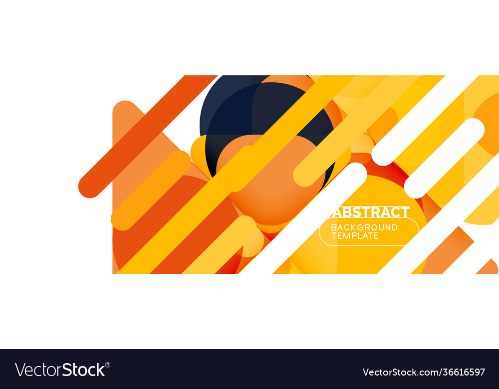 Flat geometric round shapes and dynamic lines