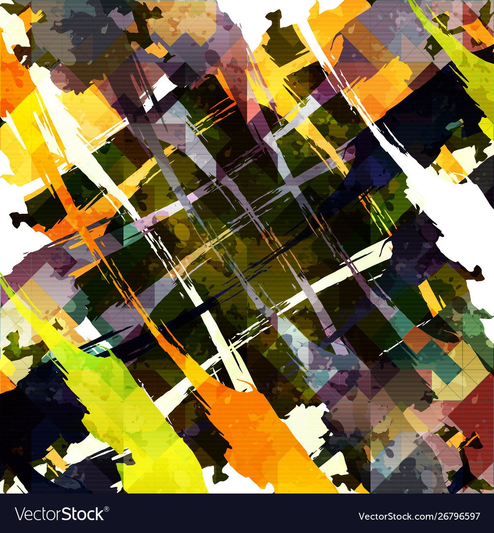 Geometric abstract color pattern in graffiti vector image Geometric abstract color pattern in graffiti